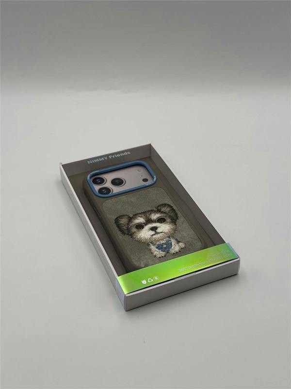 Nimmy Friends Nimmy Big Eye Cute Pet Yorkie Dog Case with MagSafe for iPhone Pro 6.3" Grey Blue - N-XDY-IP17-PRO-027