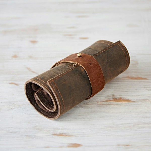 Paper High Personalised Buffalo Leather Cable Organiser