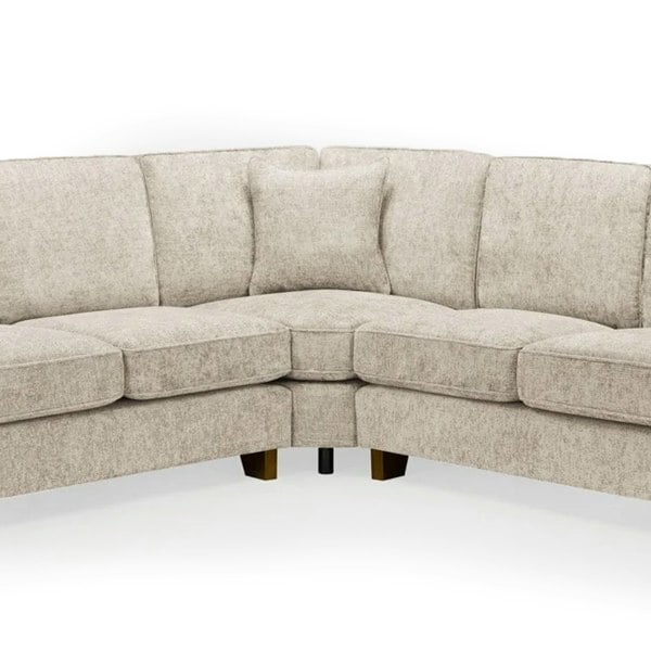 Furnishings For Less Nebraska Beige 5 Seater Corner Sofa Full Back