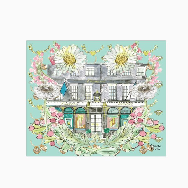 Claire Louise - Designer Tiffany In Full Bloom Glass Kitchen Splashback