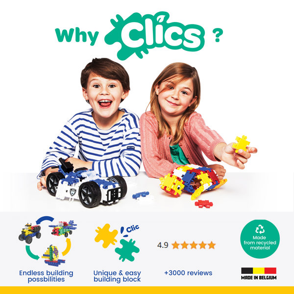 Clics Bucket 8 in 1 Clic and Play Bucket 160 Pieces