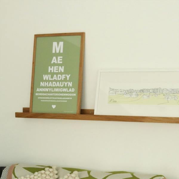 MijMoj Design Made To Measure Solid Oak Floating Picture Ledge Shelf