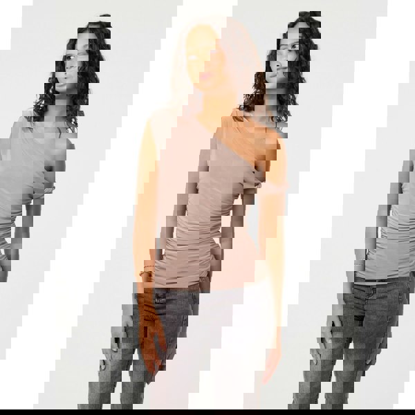 Pink Vanilla Twist Shoulder Top