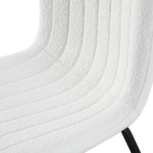 Set of 2 Teddy Faux Fur Stitched Design Dining Chairs Bella