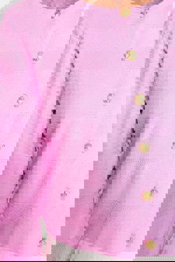 WOVCOR Crew Neck Knit Cardigan