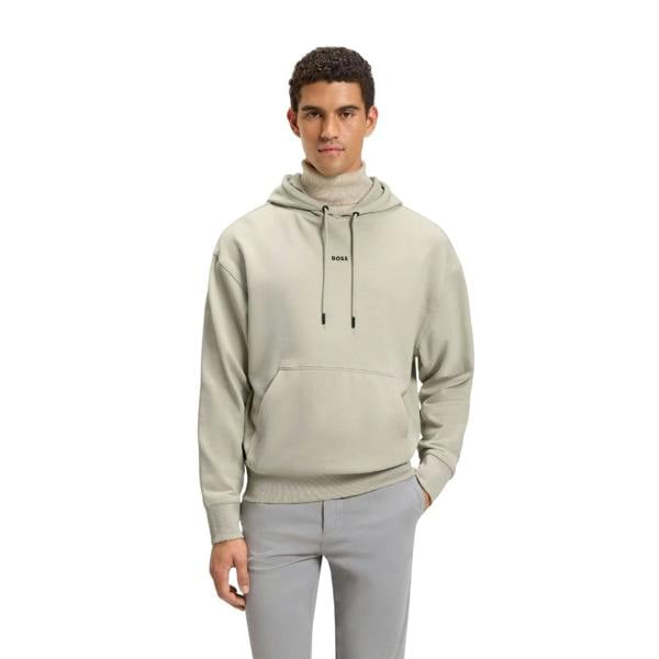 Boss Mens WeSmallHood Contrast Logo Hoodie - Beige - 
