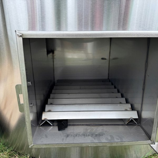 Layzee Living wood-fired tubs inside of heater