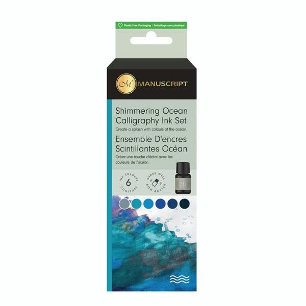 Shimmer Ink (7ml) Pack of 6 - Ocean.