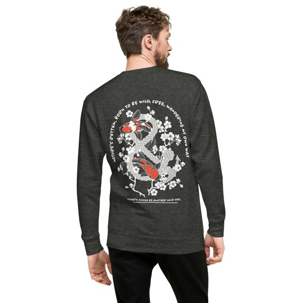ANCHOR & CREW Koi Fish Another Good Day Cotton Blend Sweatshirt