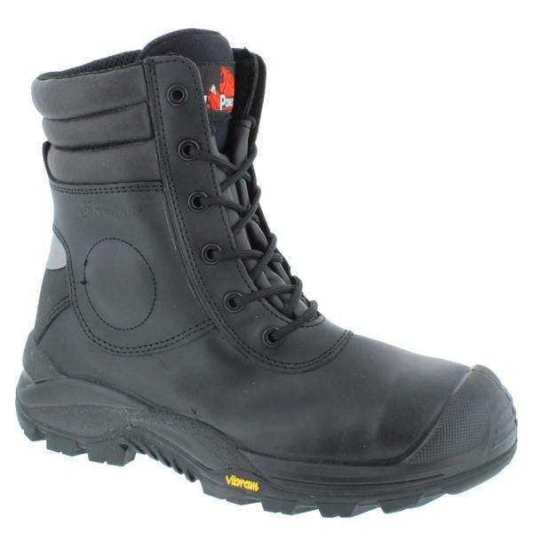 U-Power Leopard Leather Work Hi Leg Vibram Lace Up Toecap Midsole Work Boots