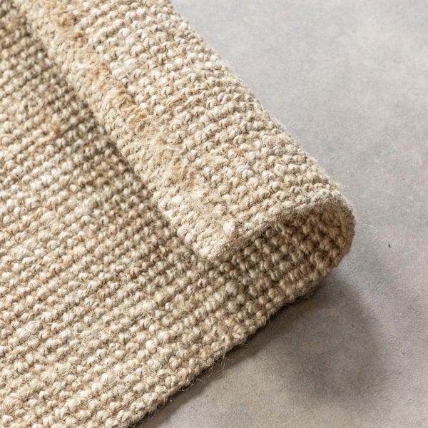 Handwoven Jute Cream Rug – Natural Colour
