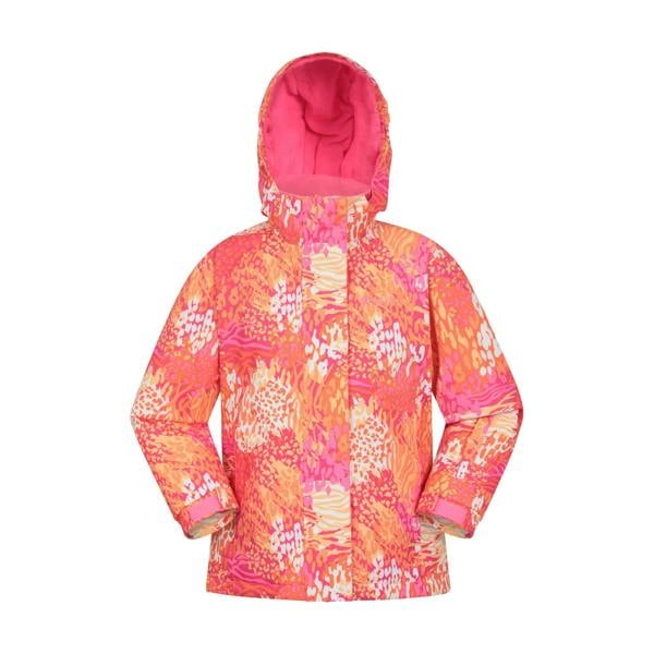 Mountain Warehouse Childrens/Kids Snowdrop Watercolour Ski Jacket - Bright Orange - 