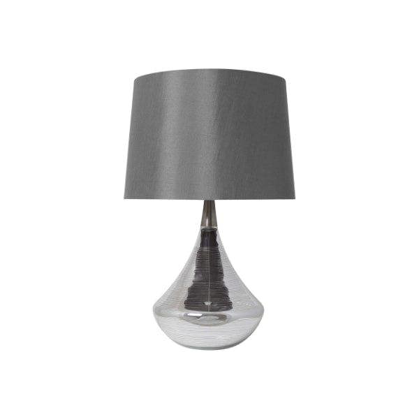 Pagazzi Lighting Willis Satin Nickel Glass Table Lamp