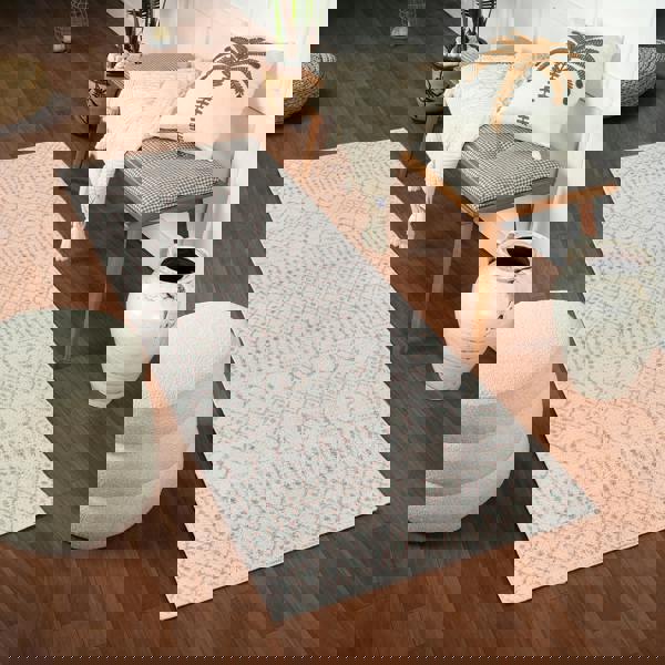 Livabliss Aliyah Shag-Global Pink Ivory Plush Soft Pile Rug