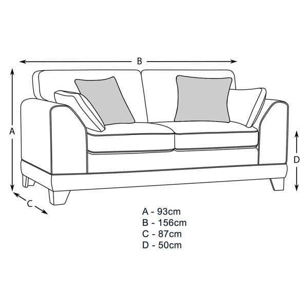 Hilliard Fullback Fabric 3 Piece Sofa Suite - 3