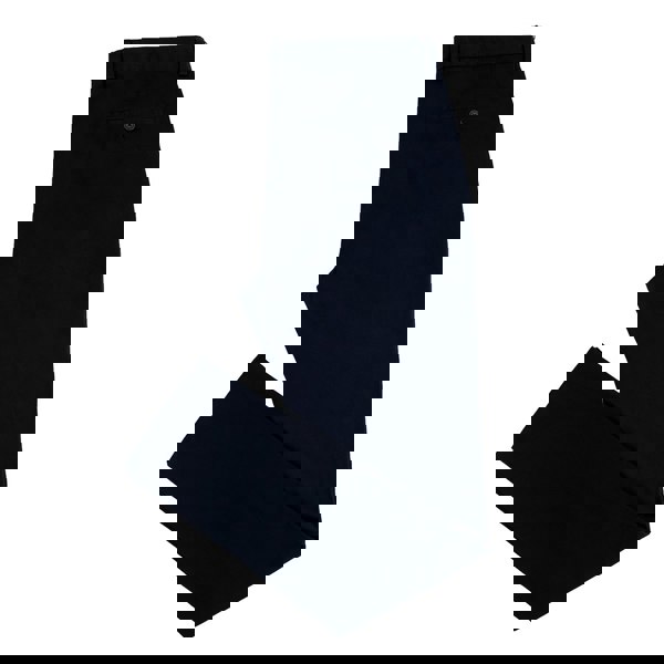 David WeJ Plain Smart Trousers with Belt Loops - Navy