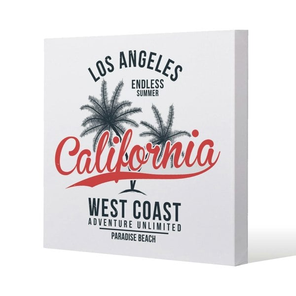 Benjamin Tate Design Cali West Coast Slim Style Canvas Print  20x20cm , 15mm Slim Real wood.