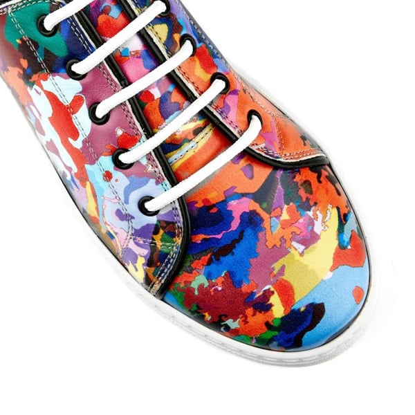 Embassy London Camila - Summer Colours - Women's white sole trainers in eye catching soft leather