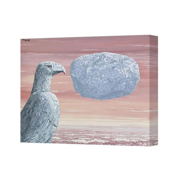 Benjamin Tate Design Canvas Wall Art Eagle And Rock Scene Sunset Pink Sky