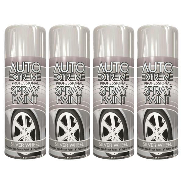 Auto Extreme 4X Auto Extreme Pro Spray Paint Silver Wheel 400ml