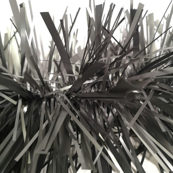 Samuel Alexander 2m x 15cm Chunky & Fine Mix Christmas Tinsel Garland in Matt Graphite