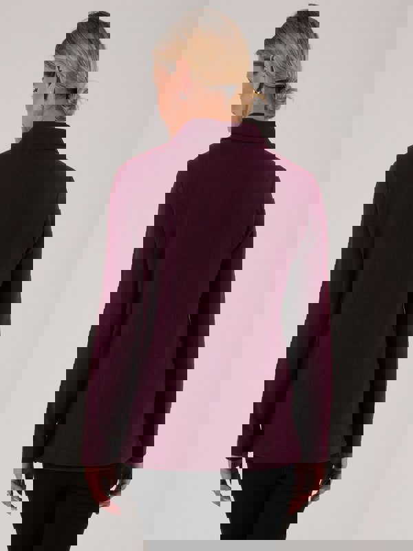 PennyPlain Button Collar Top - Wine