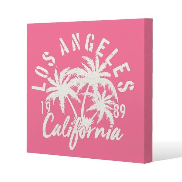 Benjamin Tate Design Los Angeles California Slim Style Canvas Print  50x50cm , 15mm Slim Real wood.