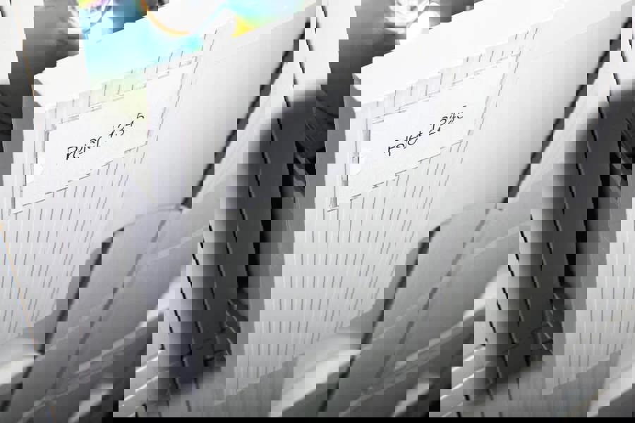 Durable POCKETFIX Self-Adhesive Clear Label Sleeve Pockets | 10 Pack | 32x76mm