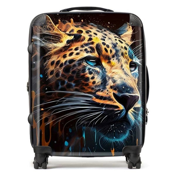 Warren Reed Leapoard Face Splashart On Dark Background Suitcase