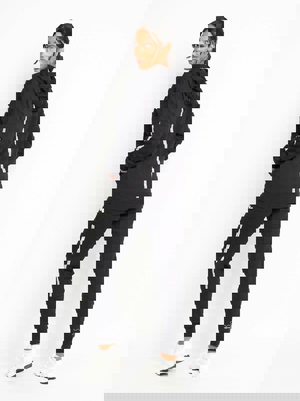 Crosshatch Ladies Feathertop Zip Thru Hoodie Black