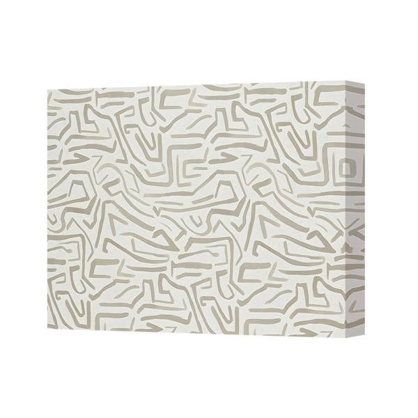 Benjamin Tate Design Abstract Line Art Canvas Wall Art Neutral Beige Pattern