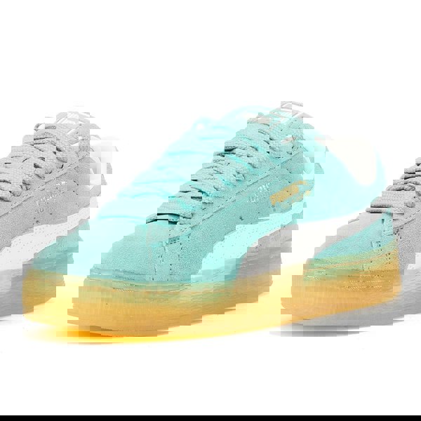 Puma 395205-53 Unisex Suede XL - Aquatic/White