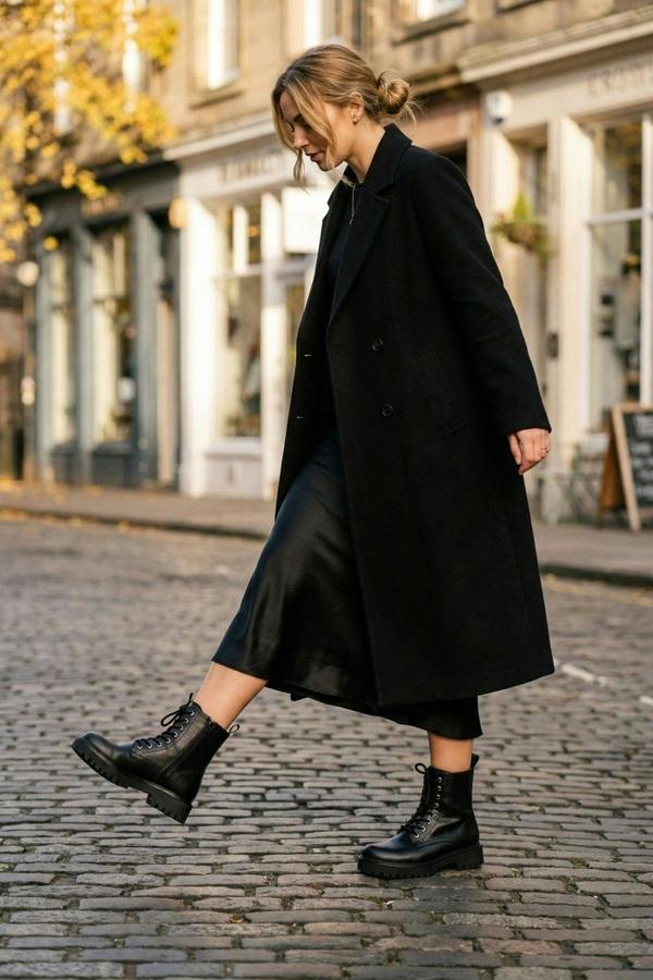 ikrush Theia Chunky Sole Lace Up Boots
