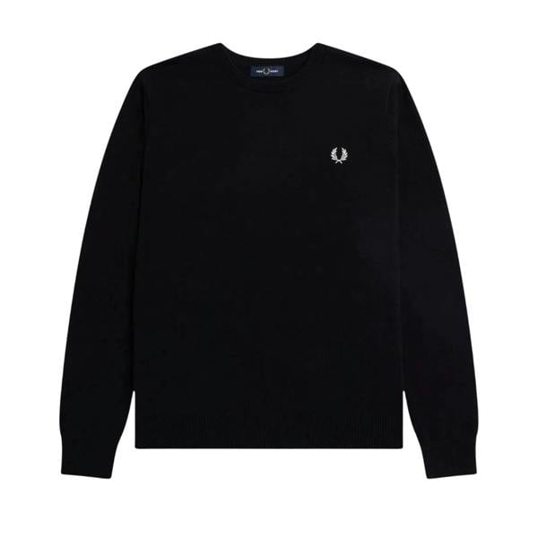Fred Perry Graphic Laurel Wreath Black Jumper XS