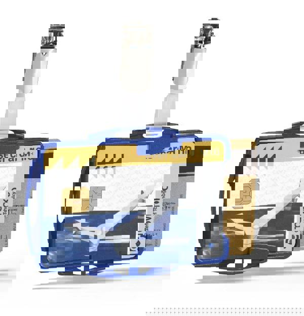 Durable DUO 2 Card Security Pass ID Badge Holders with Clip | 25 Pack | Blue