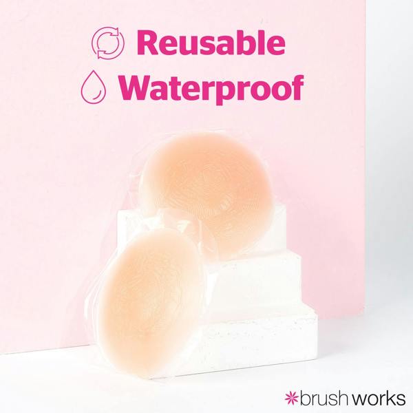 Brushworks Reusable Silicone Nipple Covers Shade 3.0 - Caramel