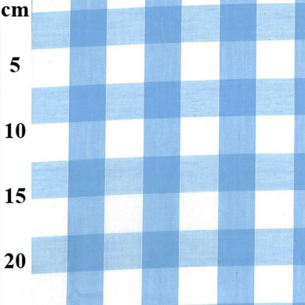 Minerva Core Range Premium 1 inch Check Gingham Dressmaking Fabric per metre, 112.5cm / 44" Wide - Pale Blue