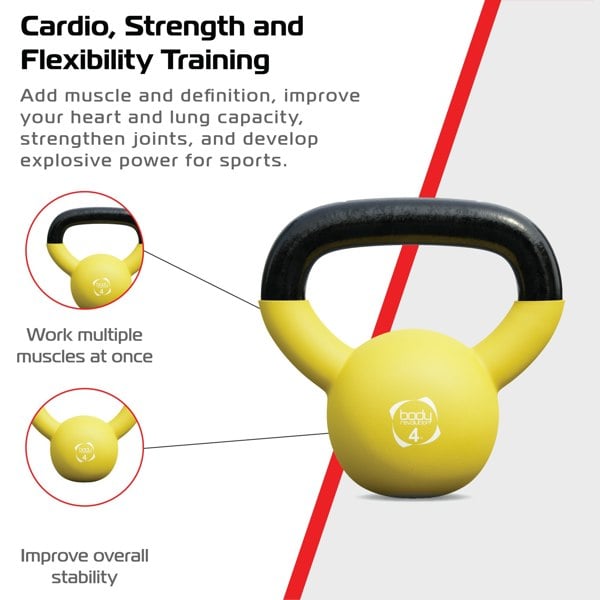 Body Revolution 4kg Neoprene Kettlebells