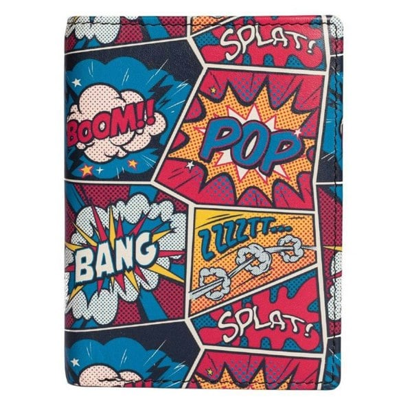 Mala Leather Comic Pop RFID Protected Leather Compact Wallet