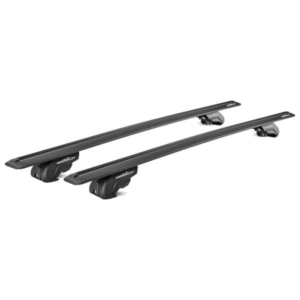 Aerodynamic Roof Rack Wing Bars Black, Fits Nissan Qashqai 2007-2021 with Rails