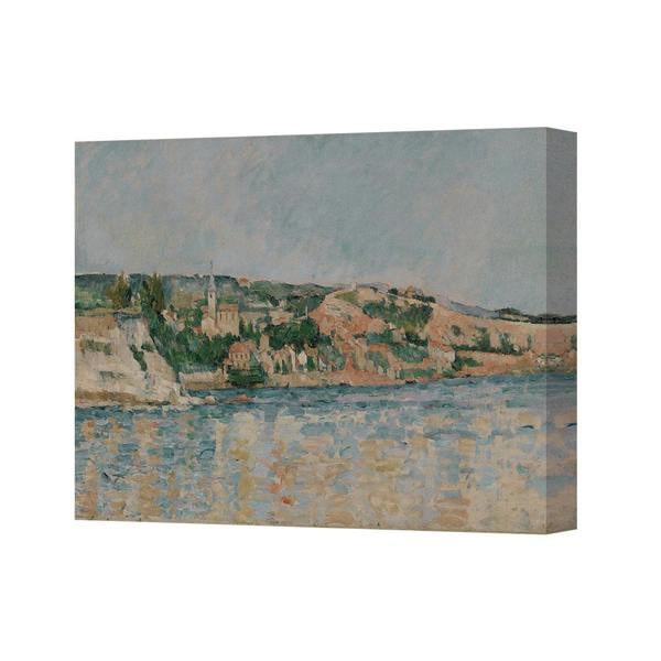 Benjamin Tate Design Coastal Village By The Sea Canvas Wall Art Print Impressionist Style