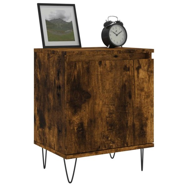 Berkfield Bedside Cabinets 2 pcs Smoked Oak 40x30x50 cm Engineered Wood
