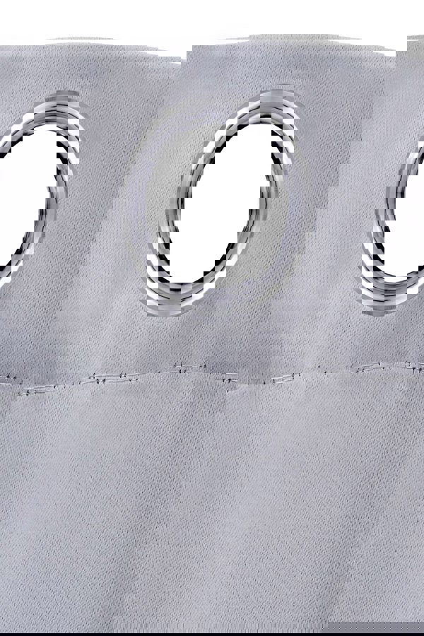 Living and Home 2 Panels Grey Blackout Curtains Polyester Drop Eyelet Curtains for Bedroom and Living Room, 229cm W x 229 cm H
