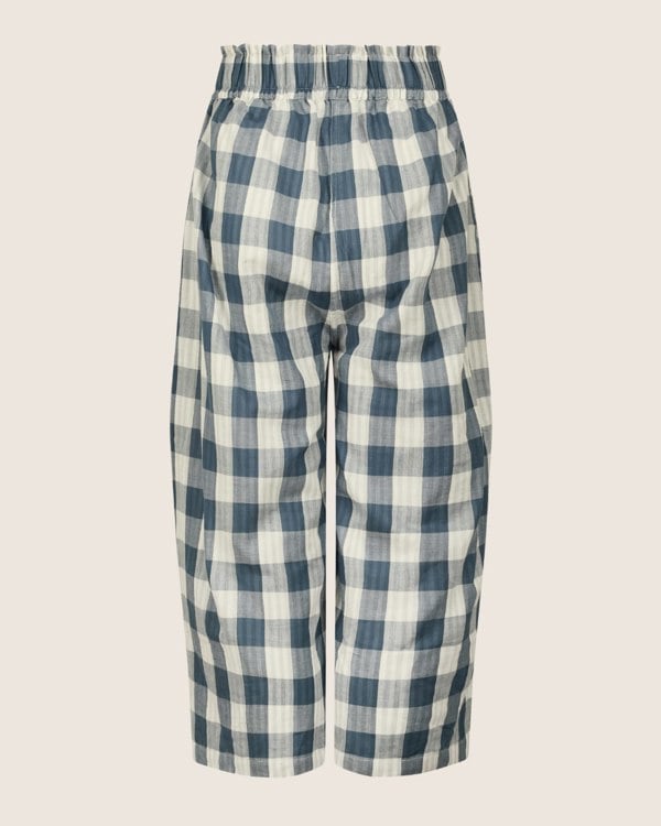 Judy Multicolour Marine Check Print Reversible Crop Trousers- image 7