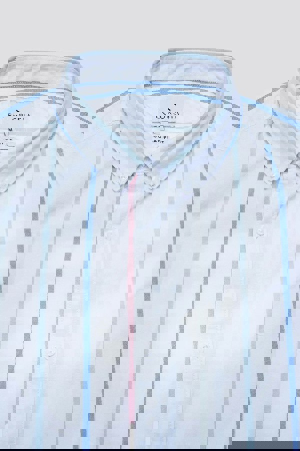 ENORSIA Stripe Short Sleeve Oxfrod Shirt