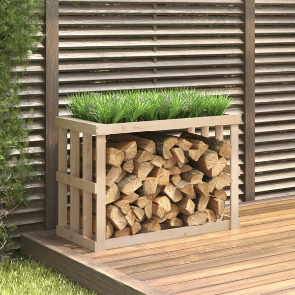 Berkfield Outdoor Log Holder 108x52x74 cm Solid Wood Pine