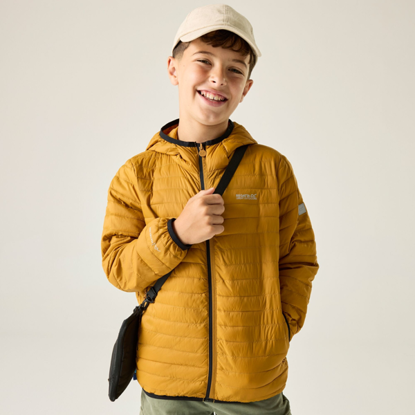 Regatta Kids Hillpack Hooded Jacket - Wood Brown
