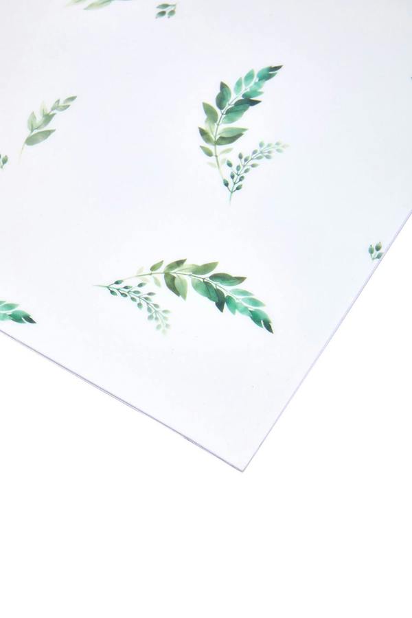 Living and Home 10pcs Self-Adhesive Green Leaf PVC Wallpapers, 40x40cm
