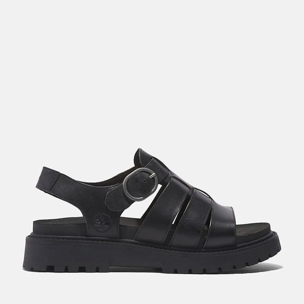 Timberland Clairemont Way Fisherman Leather Women's Sandals - Black