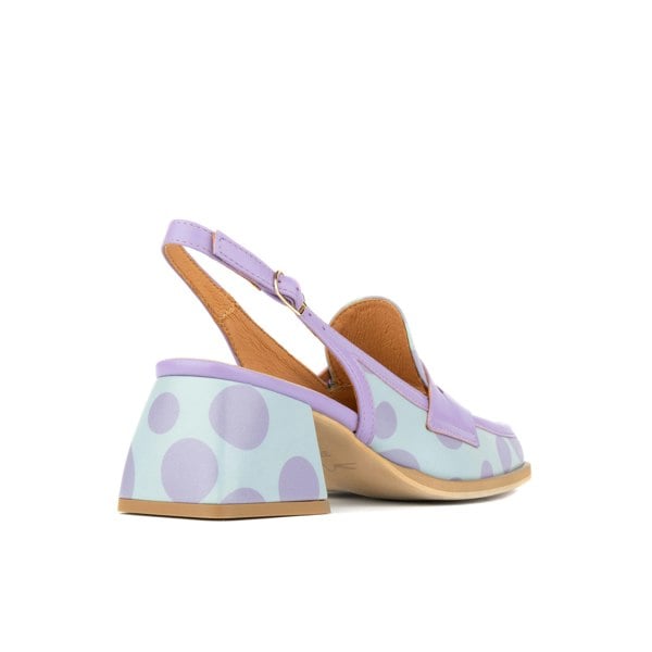 Embassy London Diana - Pastel Polka Dot - Women's 2.4 inch block heel sling backs in pastel design